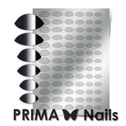 Металлизированные наклейки Prima Nails. Арт.CL-010, Серебро