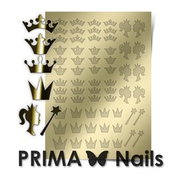 Металлизированные наклейки Prima Nails. Арт.PR-002, Золото