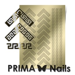 Металлизированные наклейки Prima Nails. Арт.OR-007, Золото