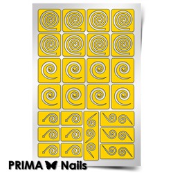 Трафарет для дизайна ногтей PrimaNails. Спирали "Круг"