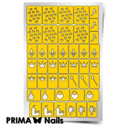 Трафарет для дизайна ногтей PrimaNails. Принцесса