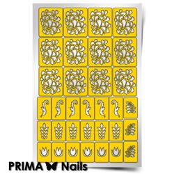 Трафарет для дизайна ногтей PrimaNails. Растительный узор - 2