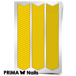 Трафарет для дизайна ногтей PrimaNails. Шевроны