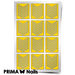 Трафарет для дизайна ногтей PrimaNails. Принт «Шевроны средние»