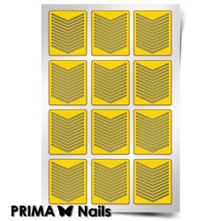 Трафарет для дизайна ногтей PrimaNails. Принт «Шевроны тонкие»