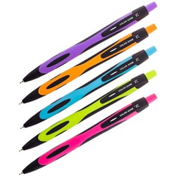 Ручка шариковая автоматическая Berlingo "ColorZone" cиняя 0,7мм, ассорти