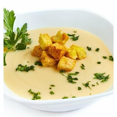 Суп картофельный с сыром, крем-пюре с гренками быстрого приготовления (1 порция)