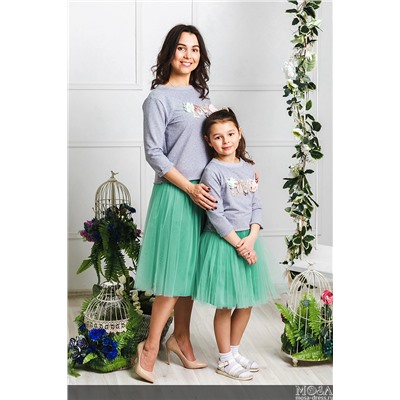 Комплект фатиновых юбочек для мамы и дочки "Зефирки" М-2024