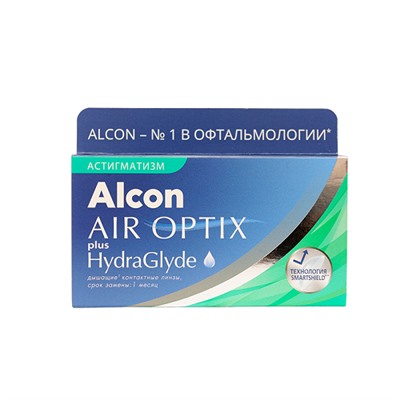Air Optix plus HydraGlyde For Astigmatism (3 линзы)