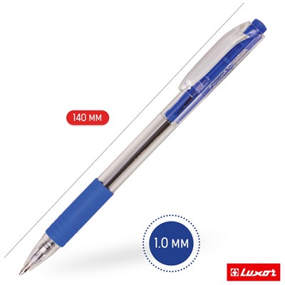 Ручка шариковая автоматическа Luxor Sprint синяя, 1,0мм