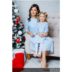 Комплект нарядных платьев мама+дочка "Флёр" М-2108