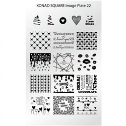 Пластина для стемпинга Konad Square Image Plate 22