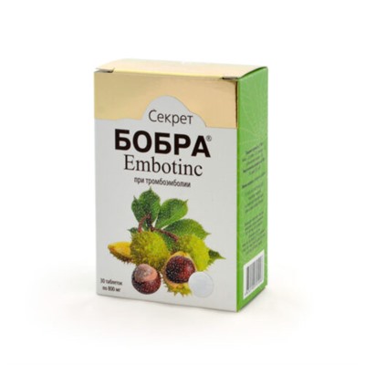 СЕКРЕТ БОБРА® Embotinc При тромбоэмболии