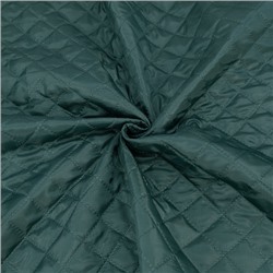 Ткань стёганая таффета 190Т на синтепоне 100 гр. цвет темно-зеленый
