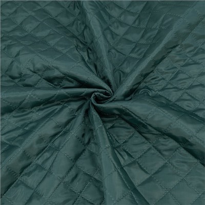 Ткань стёганая таффета 190Т на синтепоне 100 гр. цвет темно-зеленый