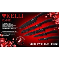 KL-2031 Набор ножей с Мраморным покрытием 6 предметов KELLI