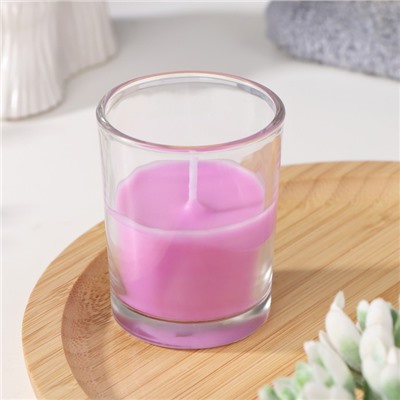 Свеча ароматическая в стакане "Нюд", 5х6 см, лаванда