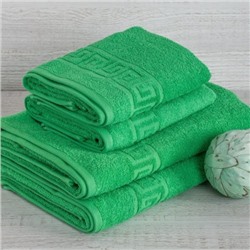 Махровое полотенце  Зеленый