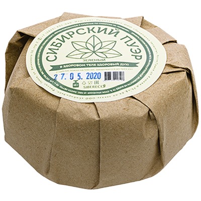 Сибирский Пуэр из сибирского ферментированного иван-чая (зелёный листовой) 45г