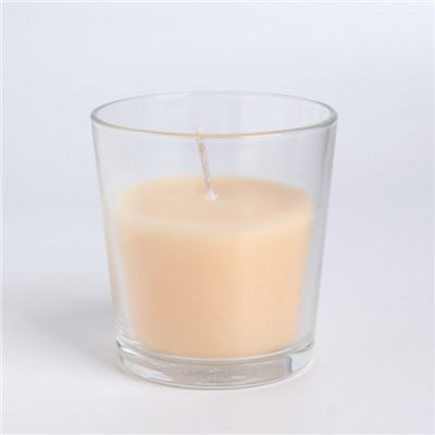 Свеча в гладком стакане ароматизированная "Пряное яблоко", 8,5 см