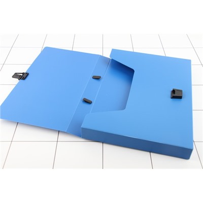 Папка-портфель 1 отд. А4 пластик "Standart" синяя Hatber Пп4_00109