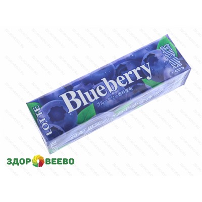 Жевательная резинка «LOTTE» BLUEBERRY GUM голубика, упаковка 9 пластин Артикул: 3806