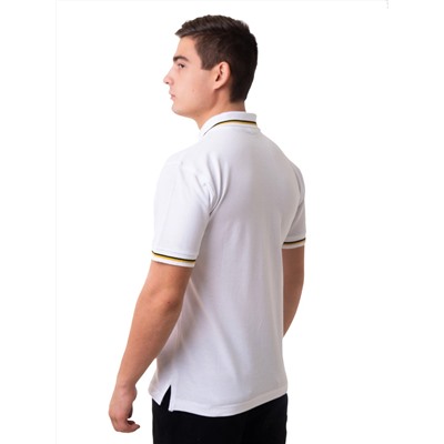 Рубашка поло мужская Мос Ян Текс цвет "Белый" с полосками