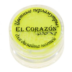 Втирка для дизайна ногтей El Corazon цветной - рb-32 лимонный неон