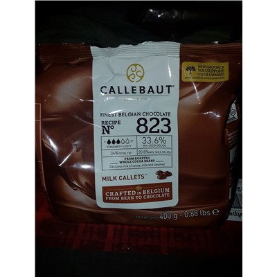 Молочный шоколад Callebaut №823 в форме дисков, 400 гр Бельгия