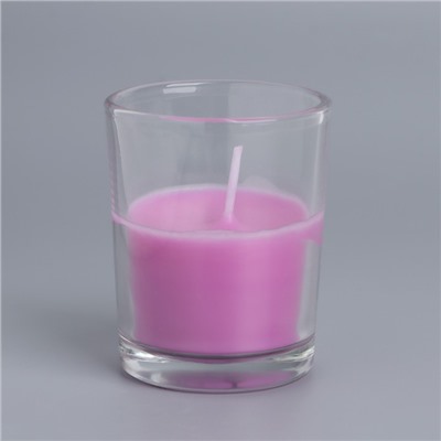 Свеча ароматическая в стакане "Нюд", 5х6 см, лаванда