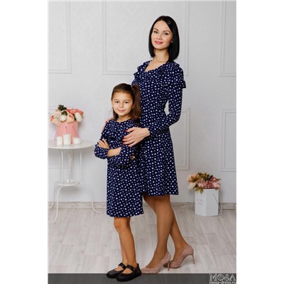 Комплект платьев для мамы и дочки "Ретро" М-2042