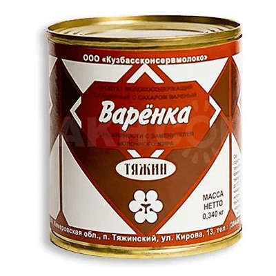 Продукт Варенка молокосодержащий 8,5% Тяжин 340г (45)
