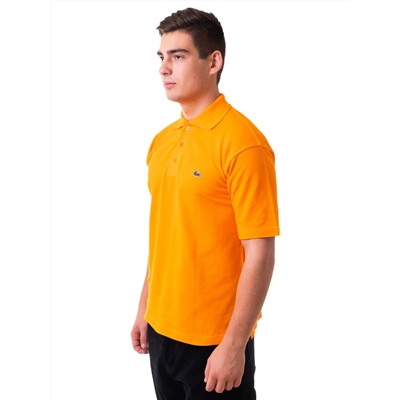 Рубашка поло мужская с вышивкой цвет оранжевый
