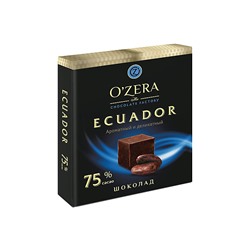 «OZera», шоколад Ecuador, содержание какао 75%, 90 г