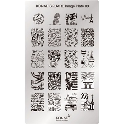 Пластина для стемпинга Konad Square Image Plate 09