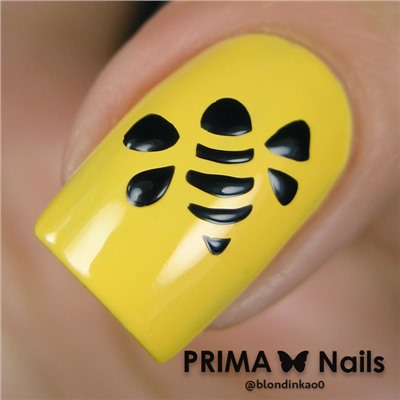 Трафарет для дизайна ногтей PrimaNails. Пчелиные соты. New