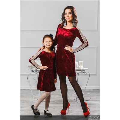 Комплект платьев для мамы и дочки "Маркиза" М-2012