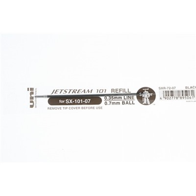 Стержень шар. 0.7мм "Jetstream" черный для авторучек SX-101 Uni Mitsubishi Pencil-SXR-72-07 Black
