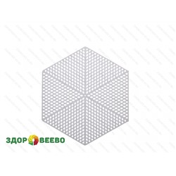 Дренажный коврик полимерный белый, 12 см шестигранник, 1 штука Артикул: 2535
