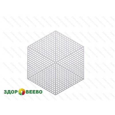 Дренажный коврик полимерный белый, 12 см шестигранник, 1 штука Артикул: 2535
