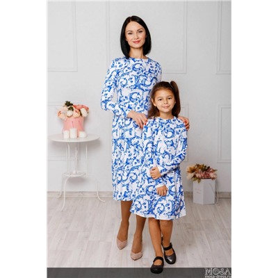 Комплект платьев в стиле family look "Версаль" М-2044