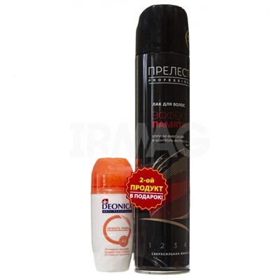 Лак для волос Прелесть Professional №5 (300 мл) + Дезодорант-антиперспирант шариковый Deonica (50 мл)