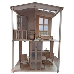 Конструктор кукольный дом с мебелью «Фантазия» 49х35,5х66 см