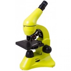 Микроскоп Rainbow 50L Lime-Лайм 69049 (увеличение от 40 до 800 крат; объективы 4х,10х,40х; окуляр WF10х, набор для опытов К50), (Levenhuk)