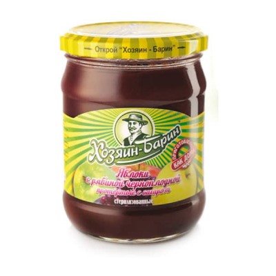 Яблоки протертые с сахаром  Хозяин-Барин 490мл (8)
