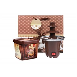 Набор шоколадный фонтан Мини: шоколад 500гр + шоколадный фонтан Мини + подарочный пакет