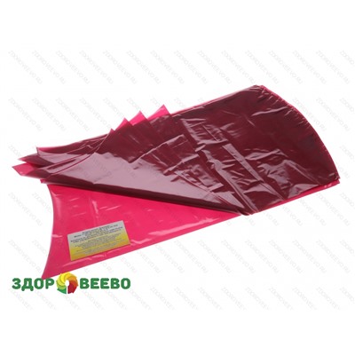 Пакет для созревания и хранения сыра термоусадочный 280х550 мм, цвет бордовый, дно круглое  (Юнивак) 5 шт. Артикул: 3673