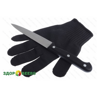 Антипорезная защитная перчатка (черная, 1 шт.) Артикул: 3480