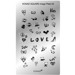 Пластина для стемпинга Konad Square Image Plate 03