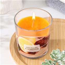 Свеча в стакане ароматическая "Апельсин в шоколаде"